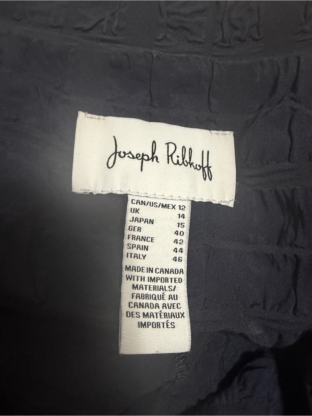 Joseph Ribkoff Textured Jacket Navy - Picture 5 of 11